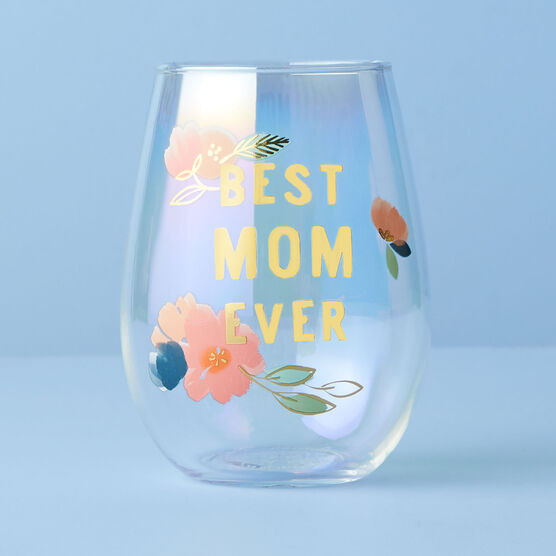 Best Mom Ever Stemless Wine Glass
