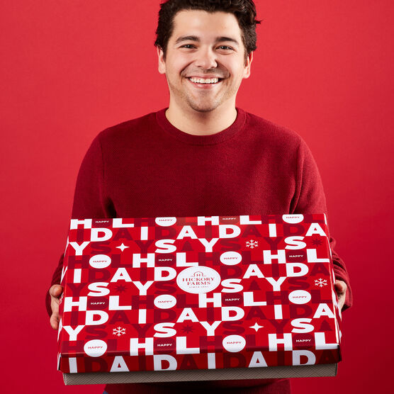 Model holding gift box