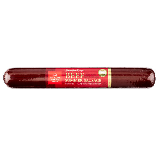 Alternate View of signature beef summer sausage packaged