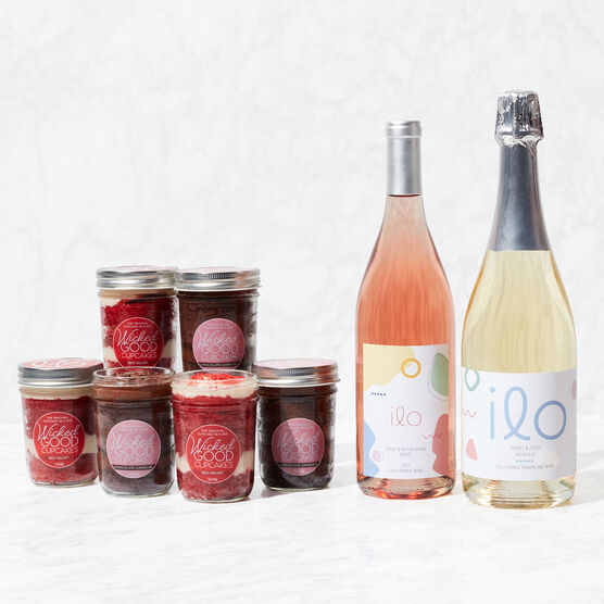 Cupcake 6-pack & Rosé + Moscato