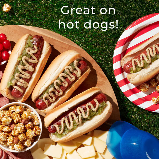 Great on hot dogs!