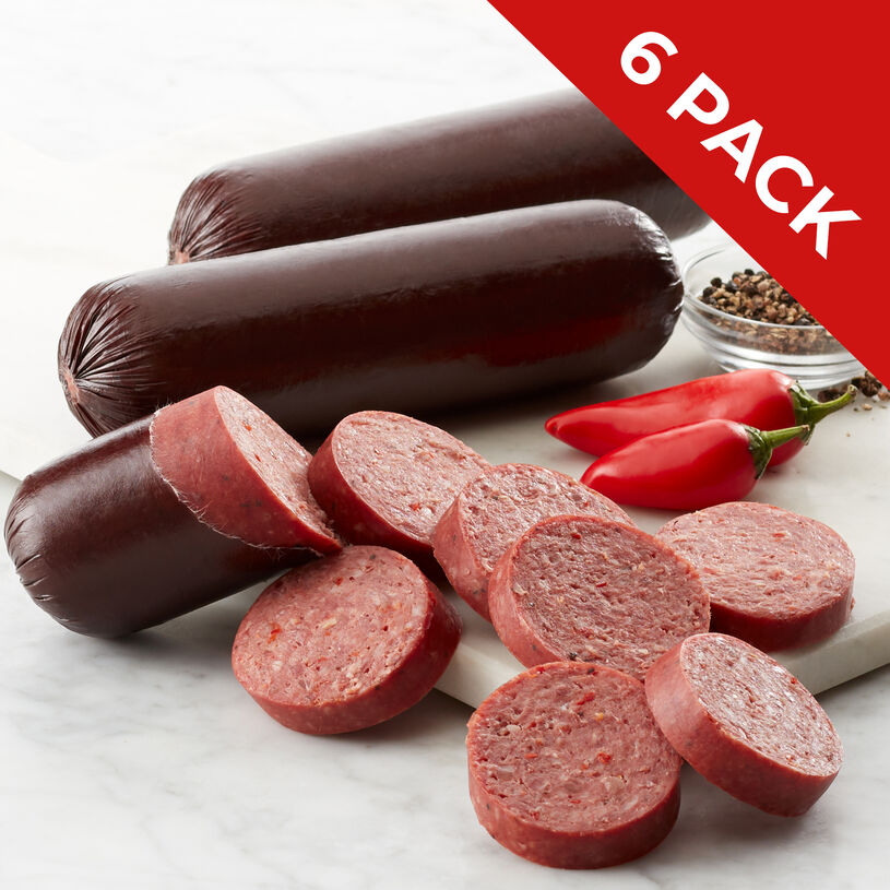 This item is a 6-pack of Spicy Beef Summer Sausage