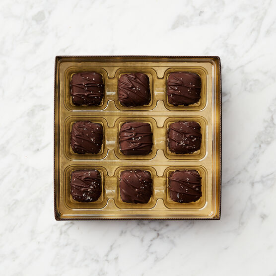 Dark Chocolate Peanut Butter Meltaways Inside Box
