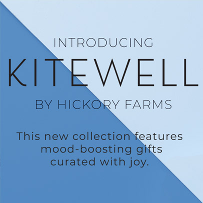 Introducing Kitewell by Hickory Farms. This new collection features mood-boosting gifts curated with joy.