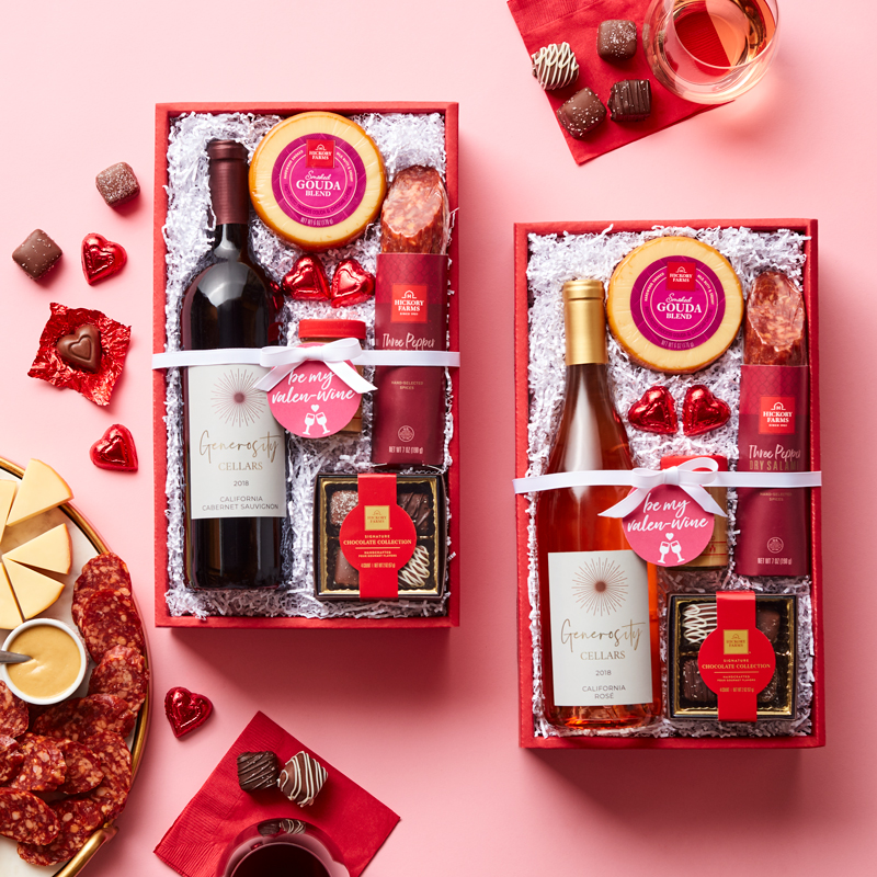 Valentine's Day Wine & Savory Snack Collection 