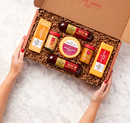 Hickory Farms' best-selling gift, Summer Sausage & Cheese Gift Box