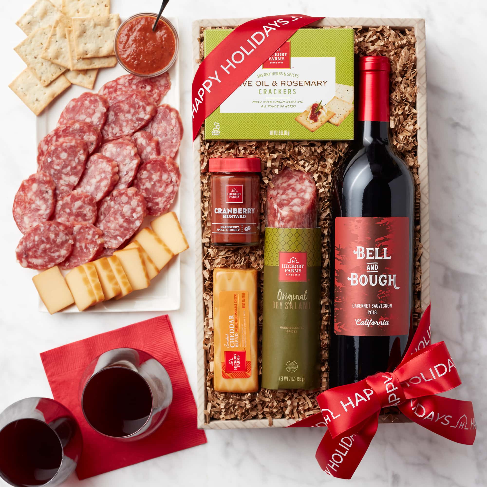 Happy Holidays Wine & Snack Collection