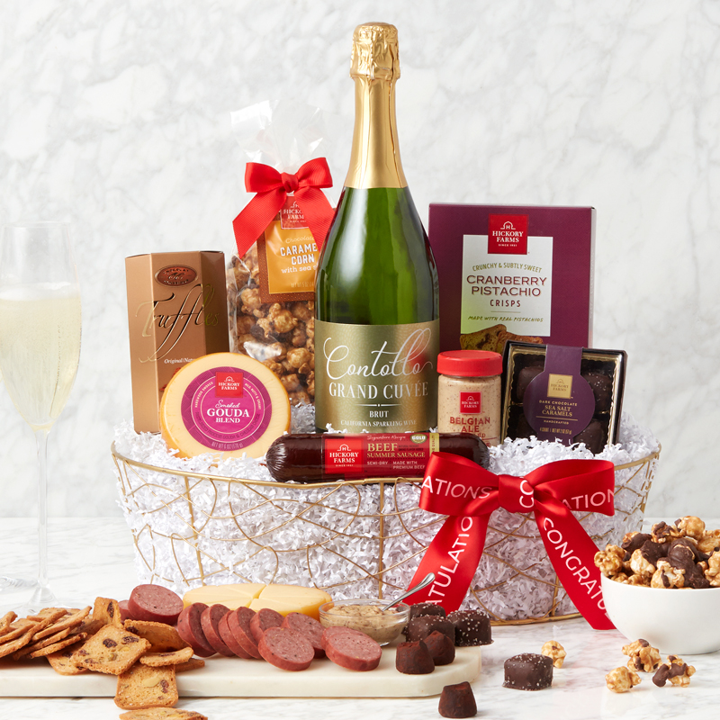 Congratulations Sparkling Wine Gift Basket