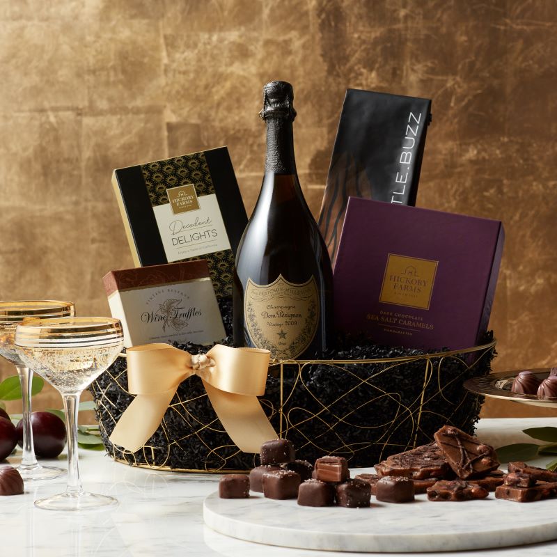  Taste of California Gift Ideas - Dom Perignon Champagne Gift Basket