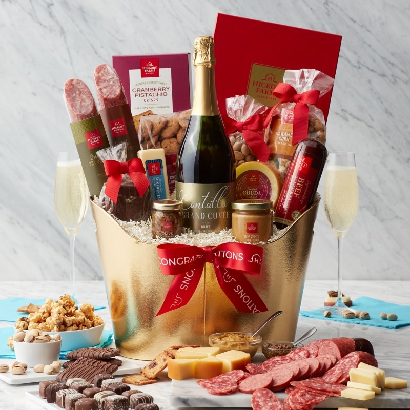 Grand Congratulations Sparkling Wine Gift Basket