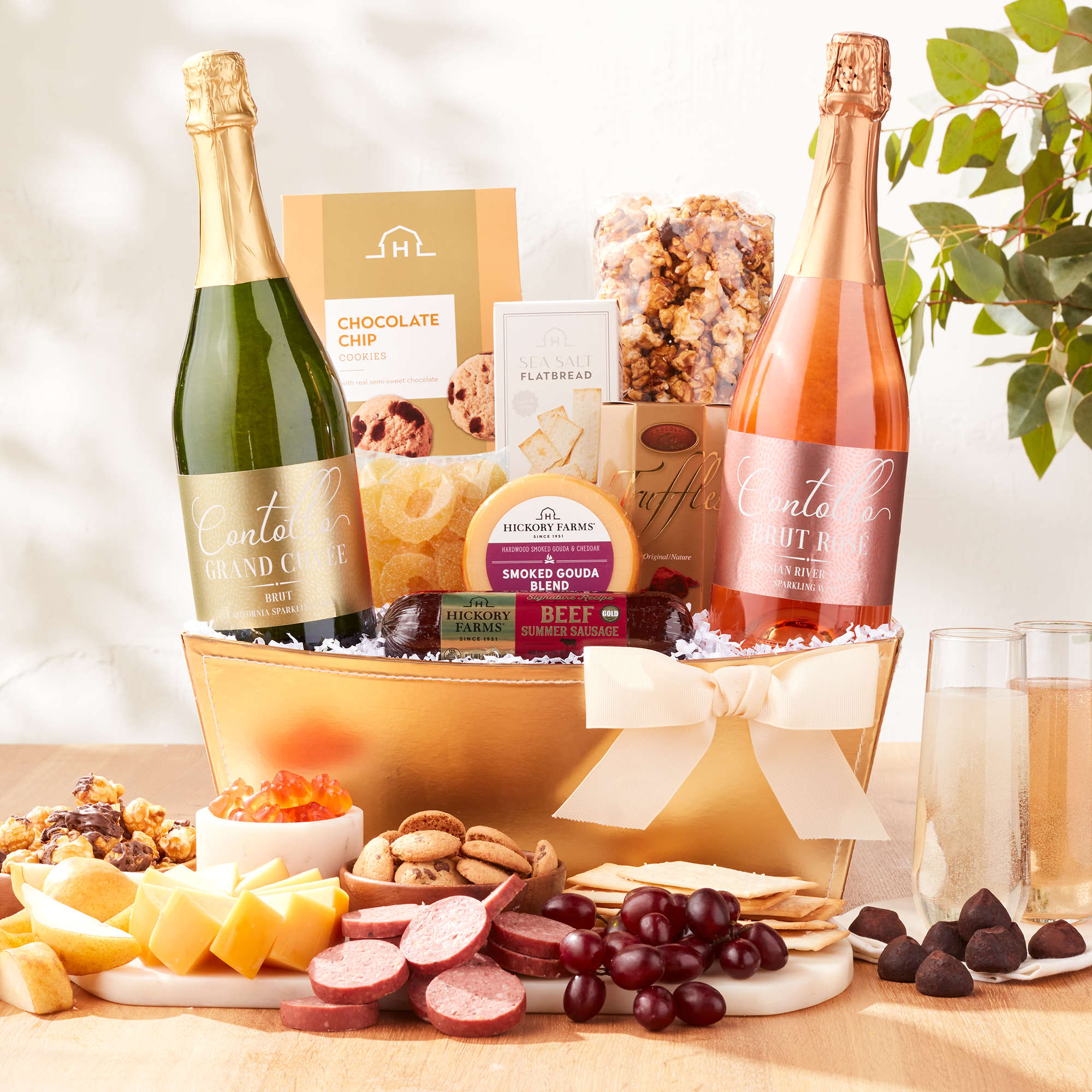 Cheers to You Sparkling Wine Gift Basket