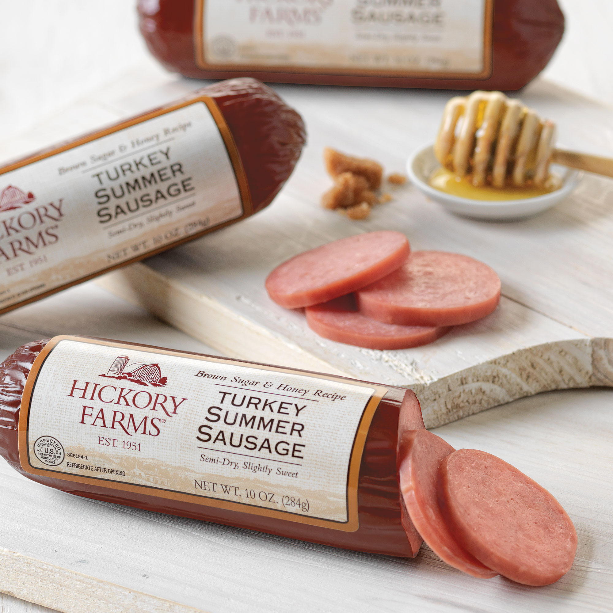 Brown Sugar & Honey Turkey Summer Sausage 3 Pack | 