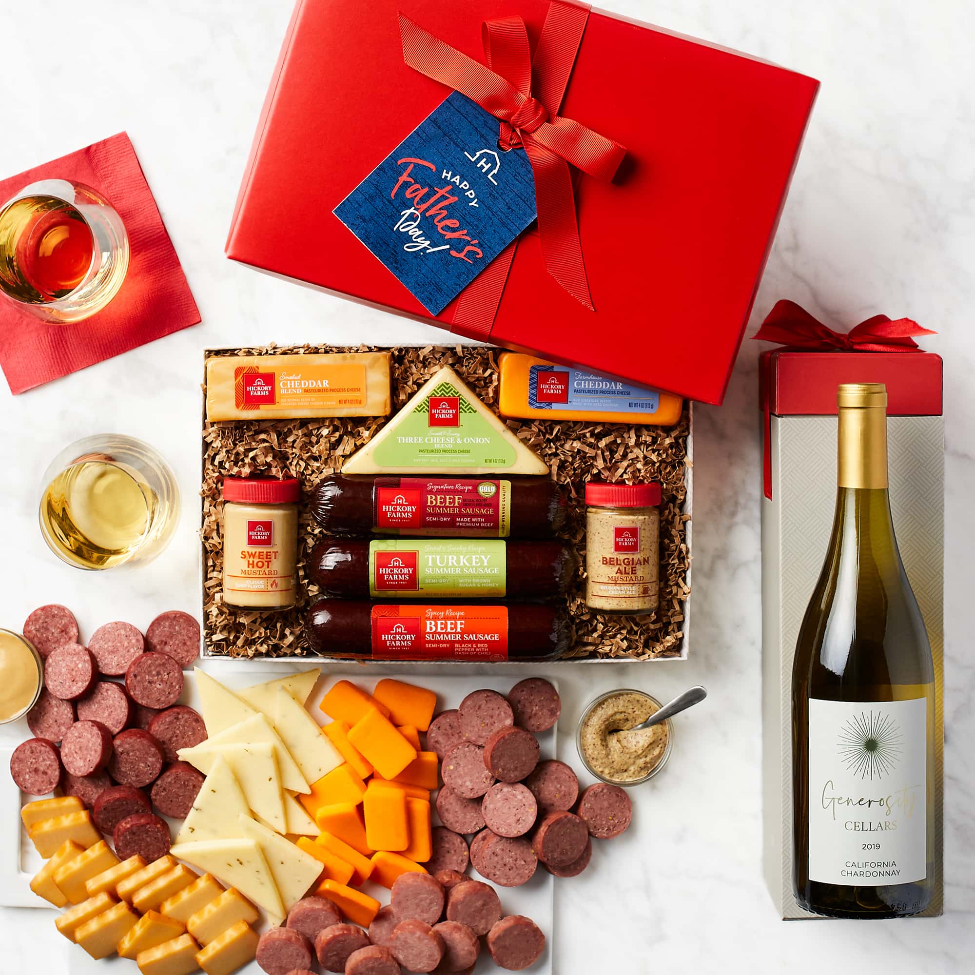 Father's Day Hearty Bites & Chardonnay Gift Set