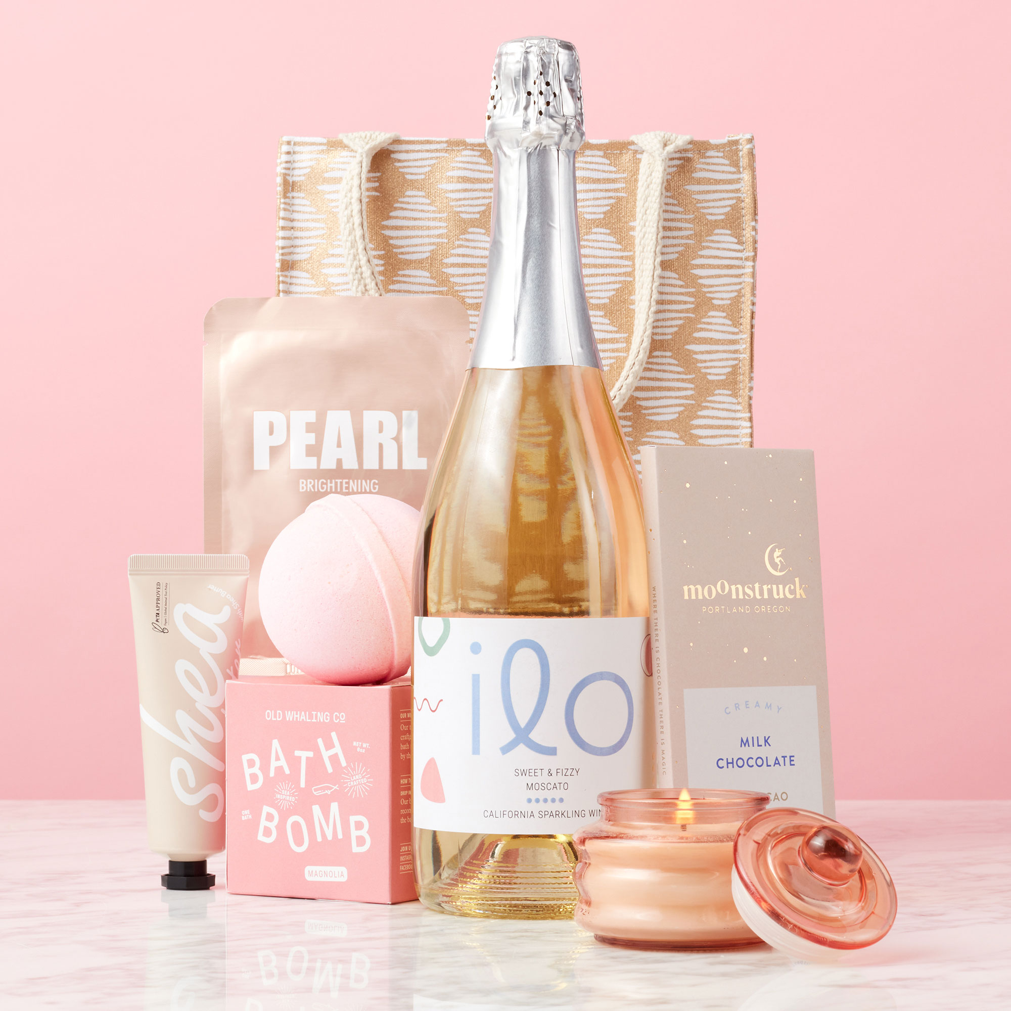 Holiday Cheers Sparkling Wine Spa Gift Set