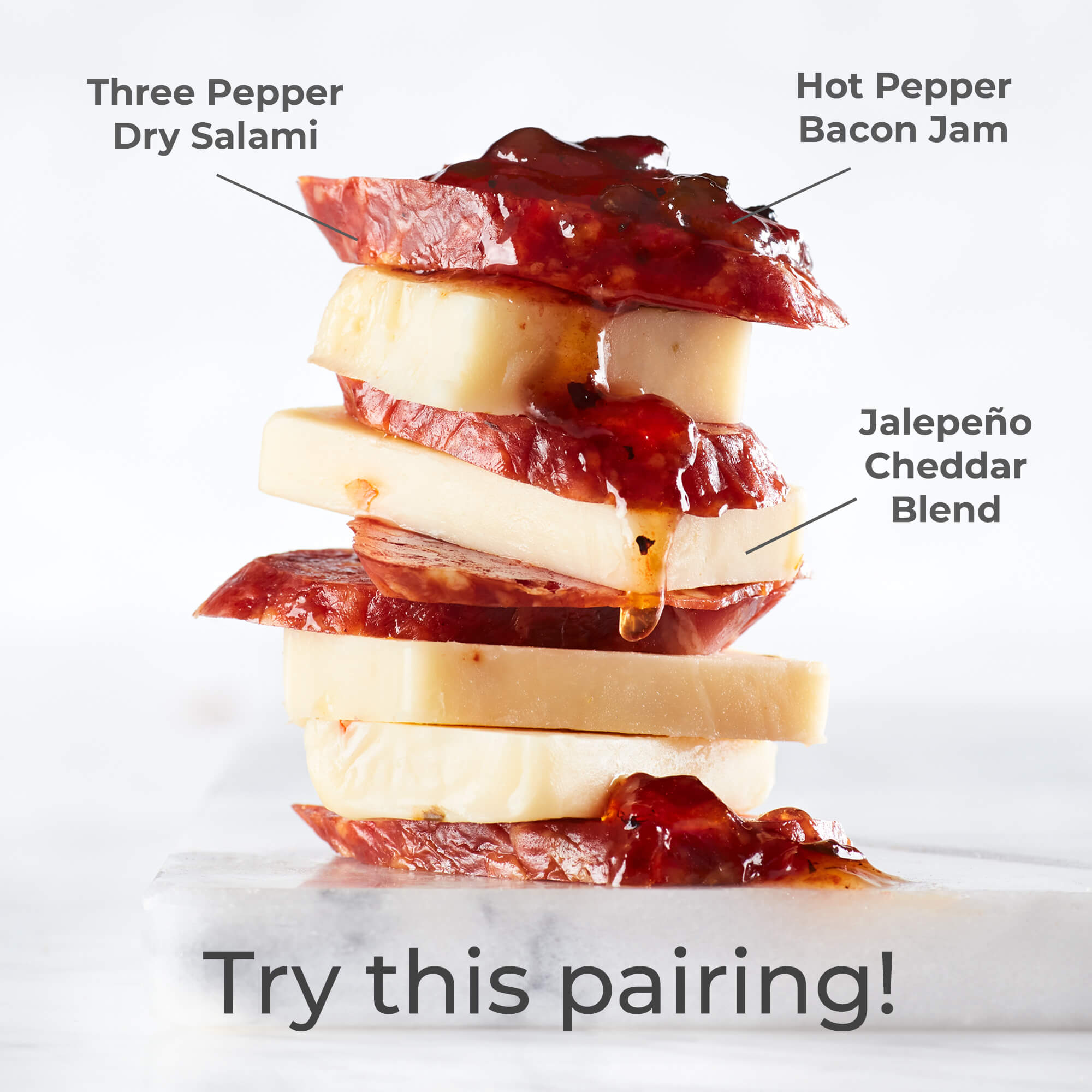 Three Pepper Dry Salami 2-Pack | Hickory Farms