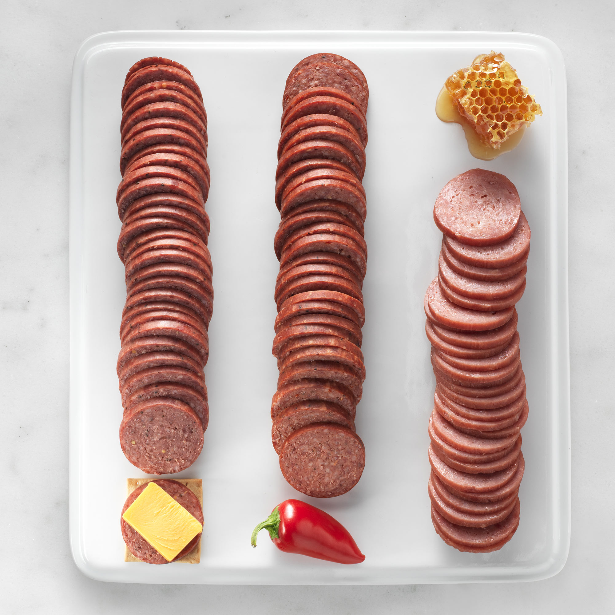 Hickory Farms Set of Three (10 oz) Smoked Signature Beef Summer Sausages 