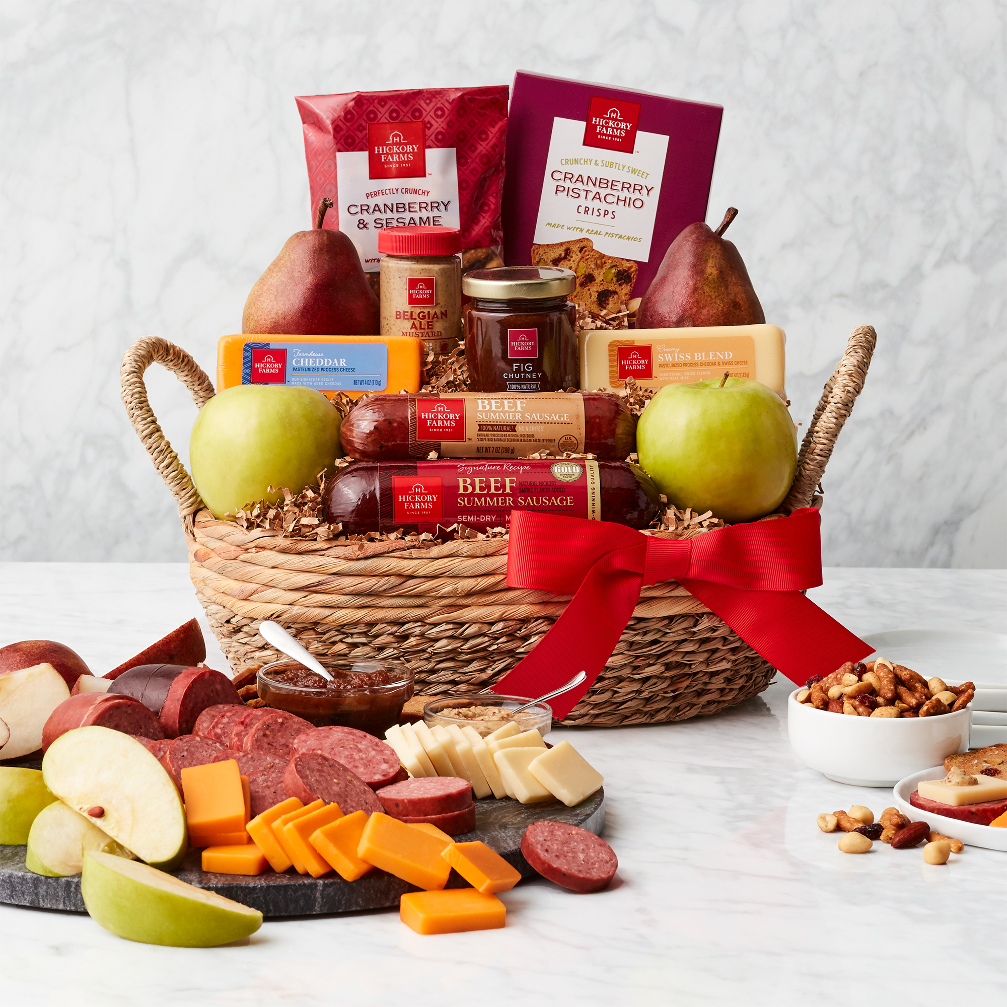 premium fruit and snack gift basket 000826 1