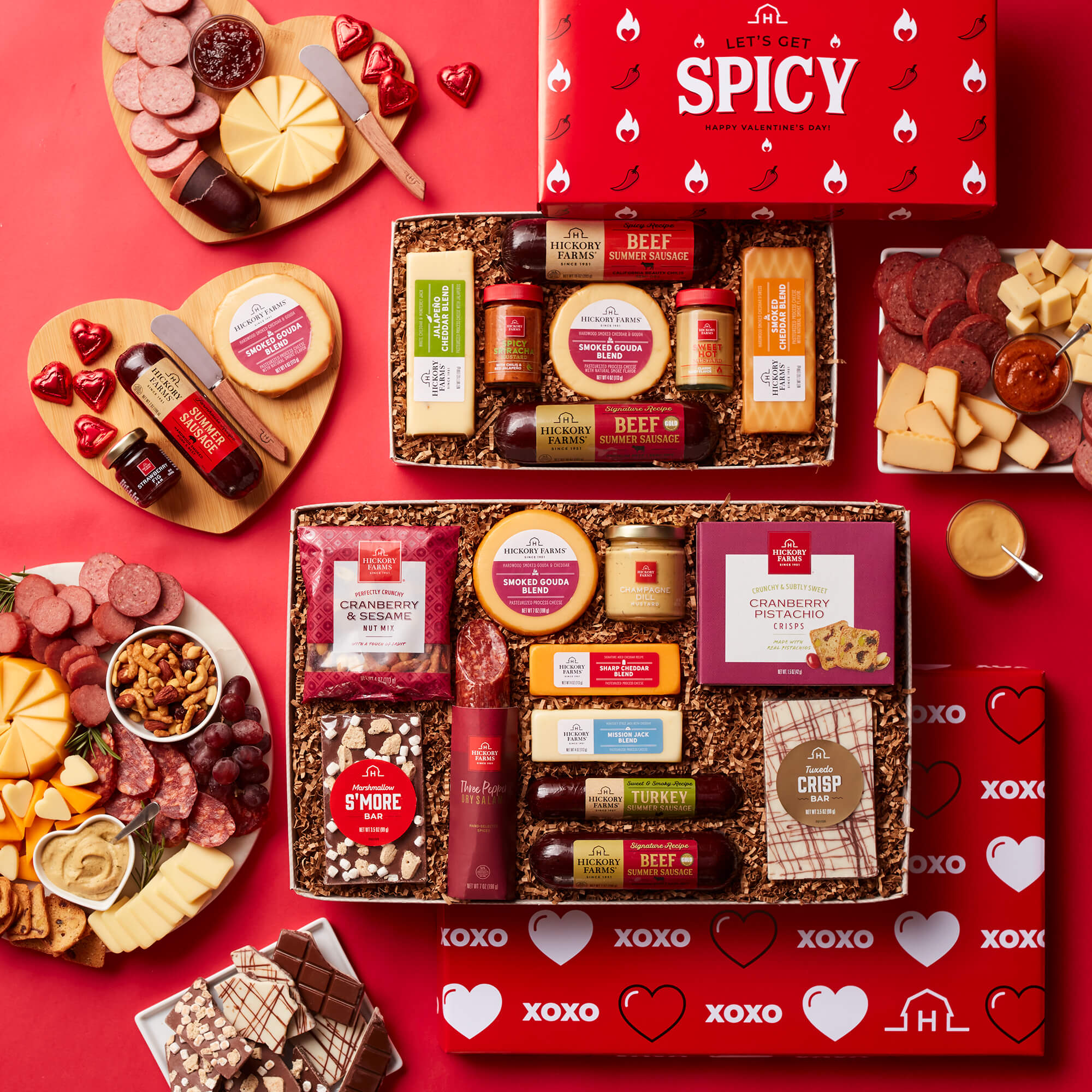 Spicy Summer Sausage & Cheese Gift Box | Hickory Farms
