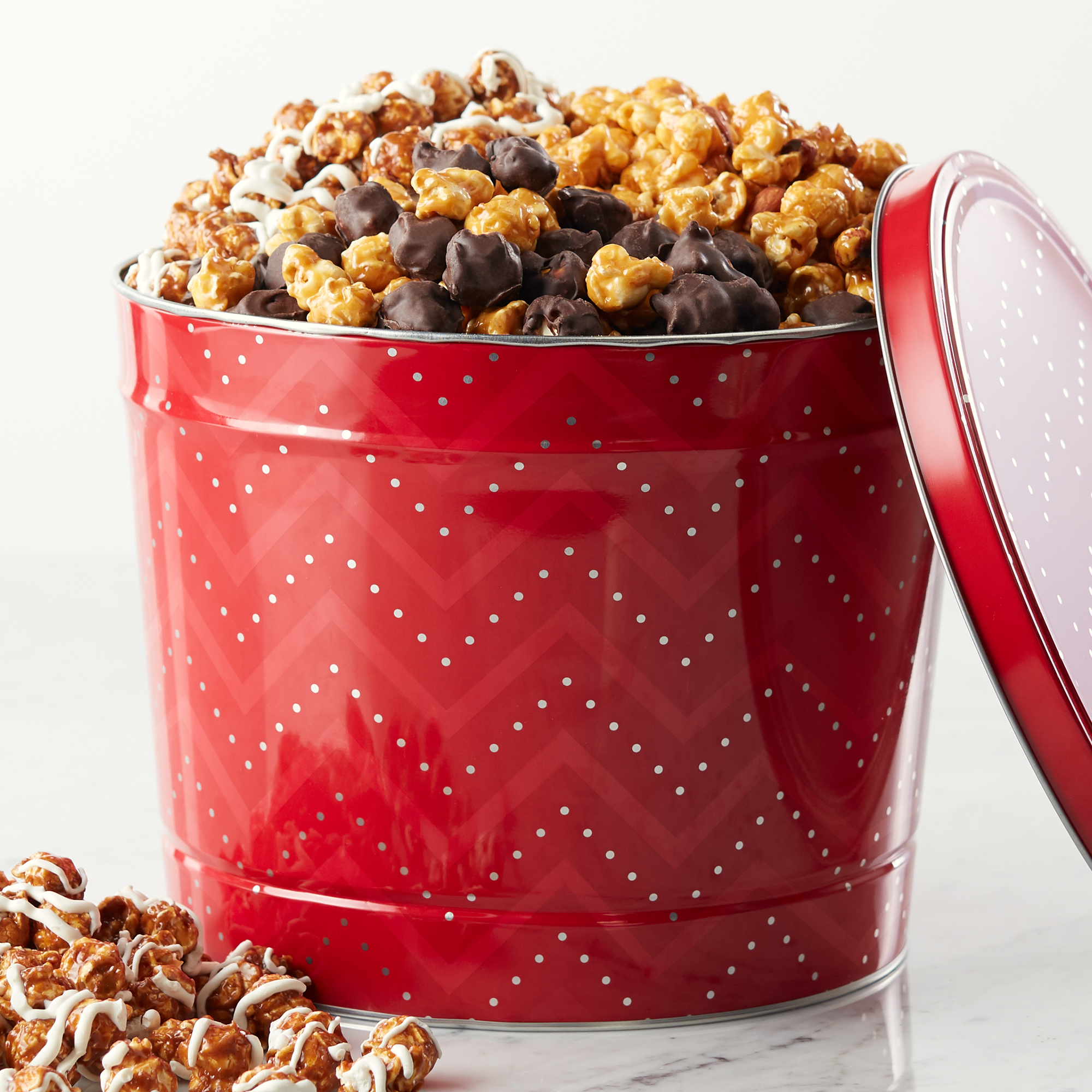 Hickory Farms Holiday Deluxe Popcorn Tin Hickory Farms