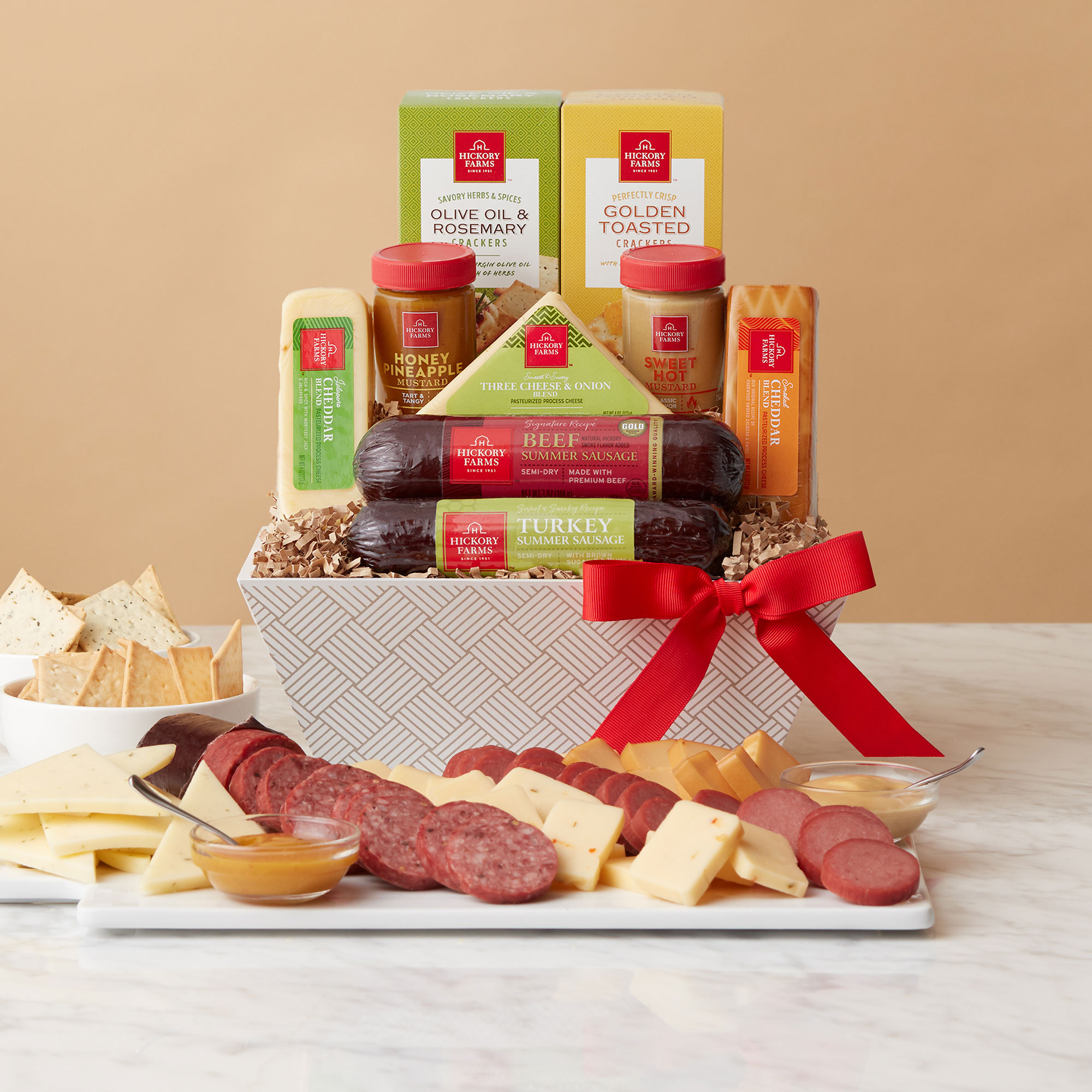 Meat & Cheese Favorite Flavors Gift Basket | Meat & Cheese Gifts | Hickory Farms