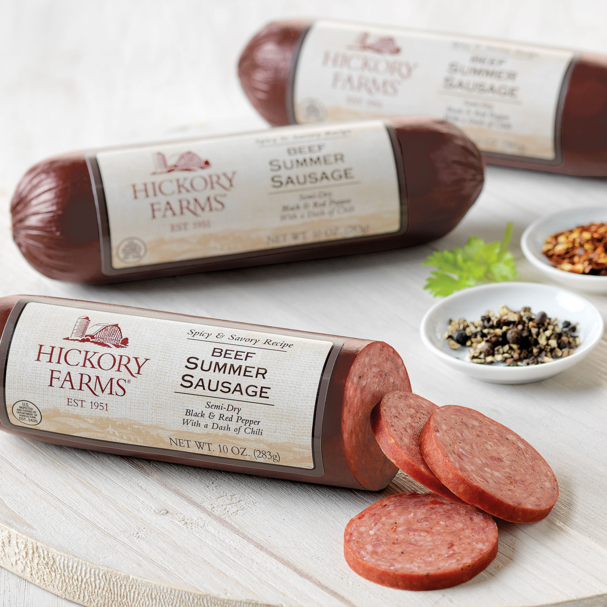 Spicy & Savory Beef Summer Sausage 3 Pack | 