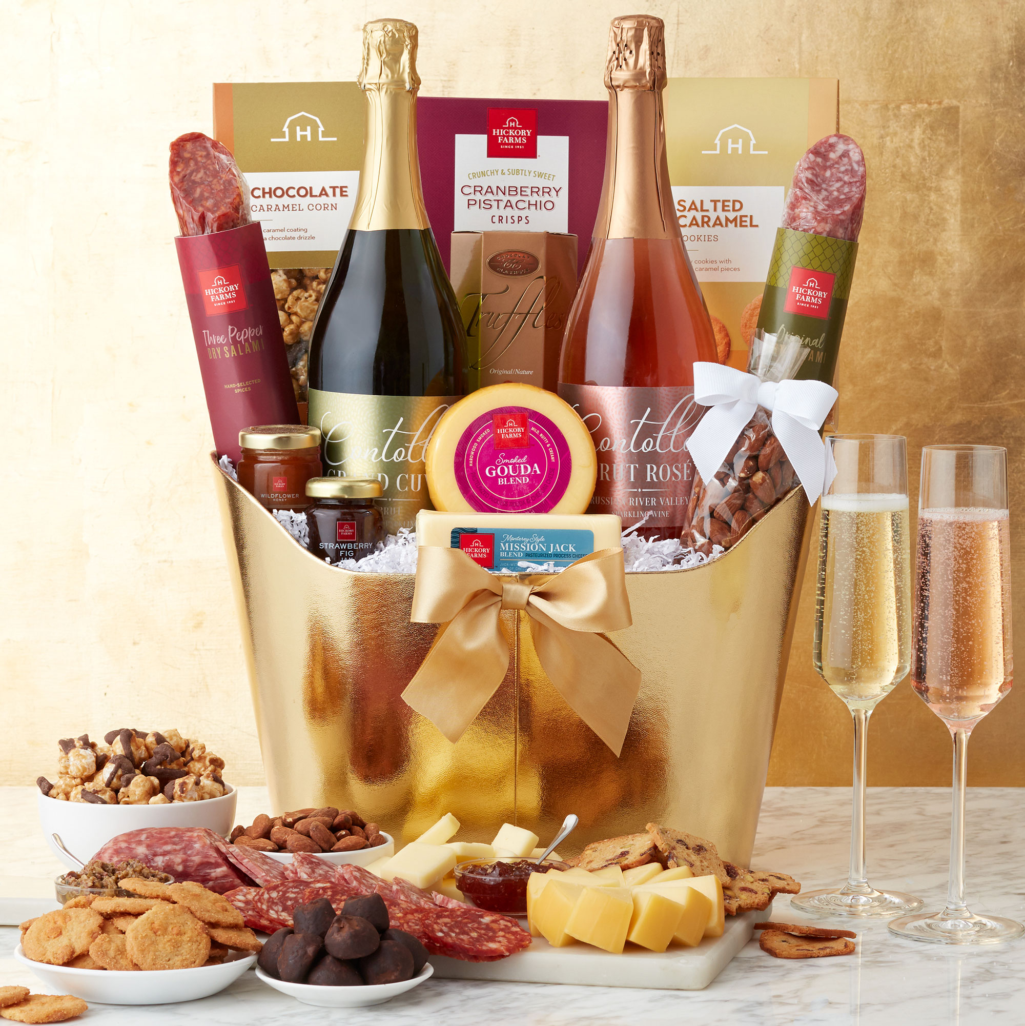 Grand Sparkling Wine Gift Basket
