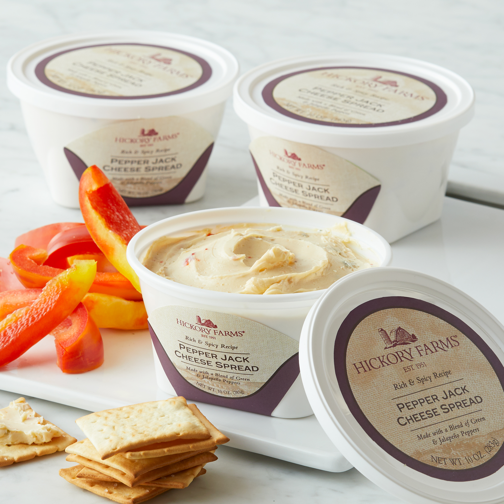 This Pepper Jack Cheese Spread is a creamy spread with a little kick. It packs a ton of flavor, making it perfect paired with crackers and our famous Beef Summer Sausage for a snack you'll want to make again and again. 