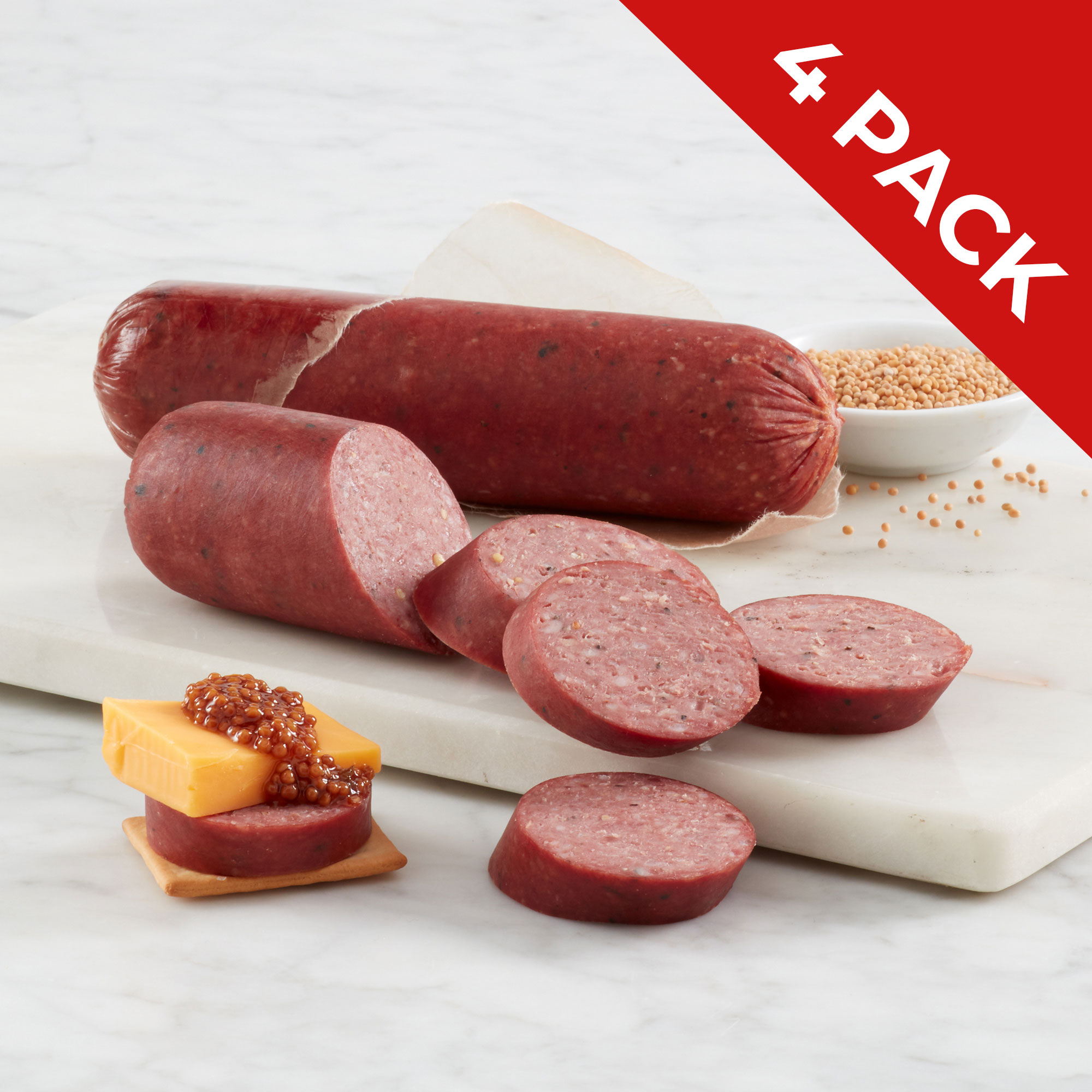 All-Natural Beef Summer Sausage 4-Pack | 