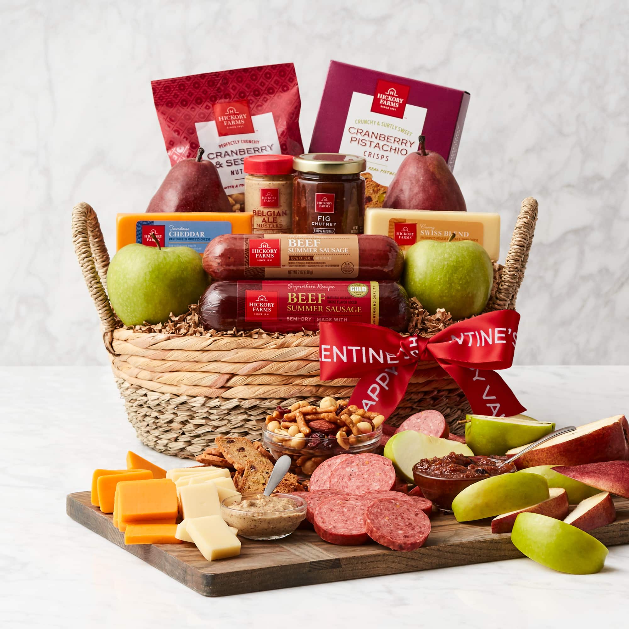 Valentine&rsquo;s Day Premium Fruit & Snack Gift Basket