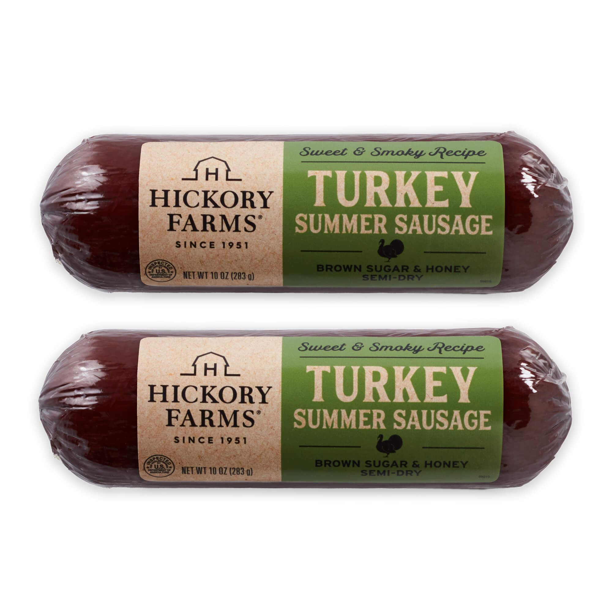 Sweet & Smoky Turkey Summer Sausage 2-Pack | Hickory Farms