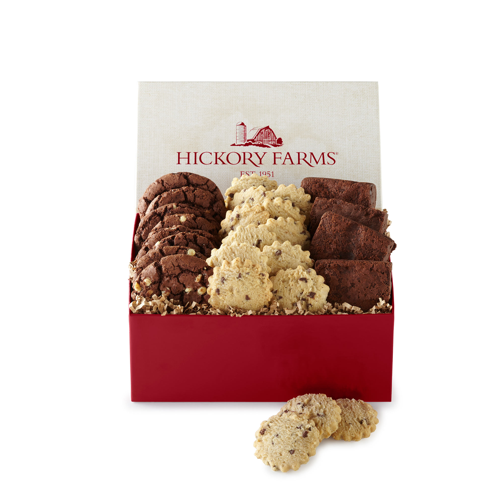 Chocolate Decadence Trio includes brownies and chocolate chip cookies