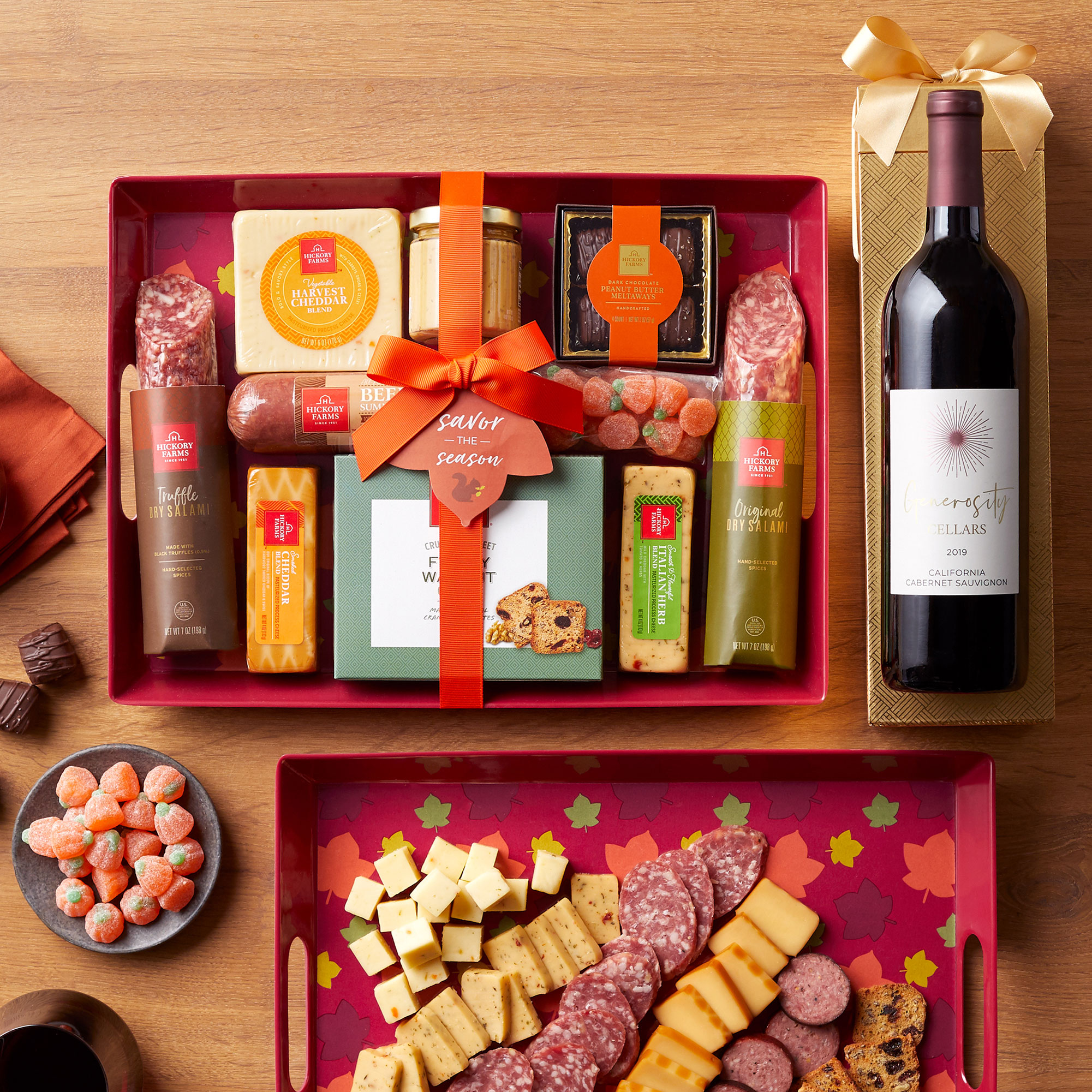 Autumn Entertaining Gift Set with Wine
