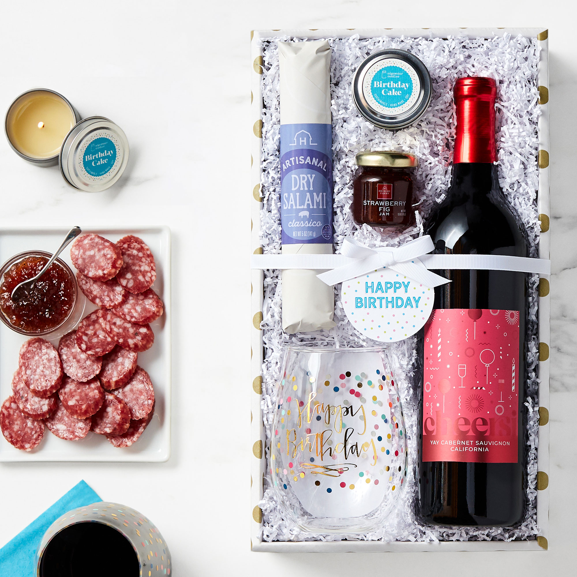 Birthday Cabernet & Savory Snack Collection