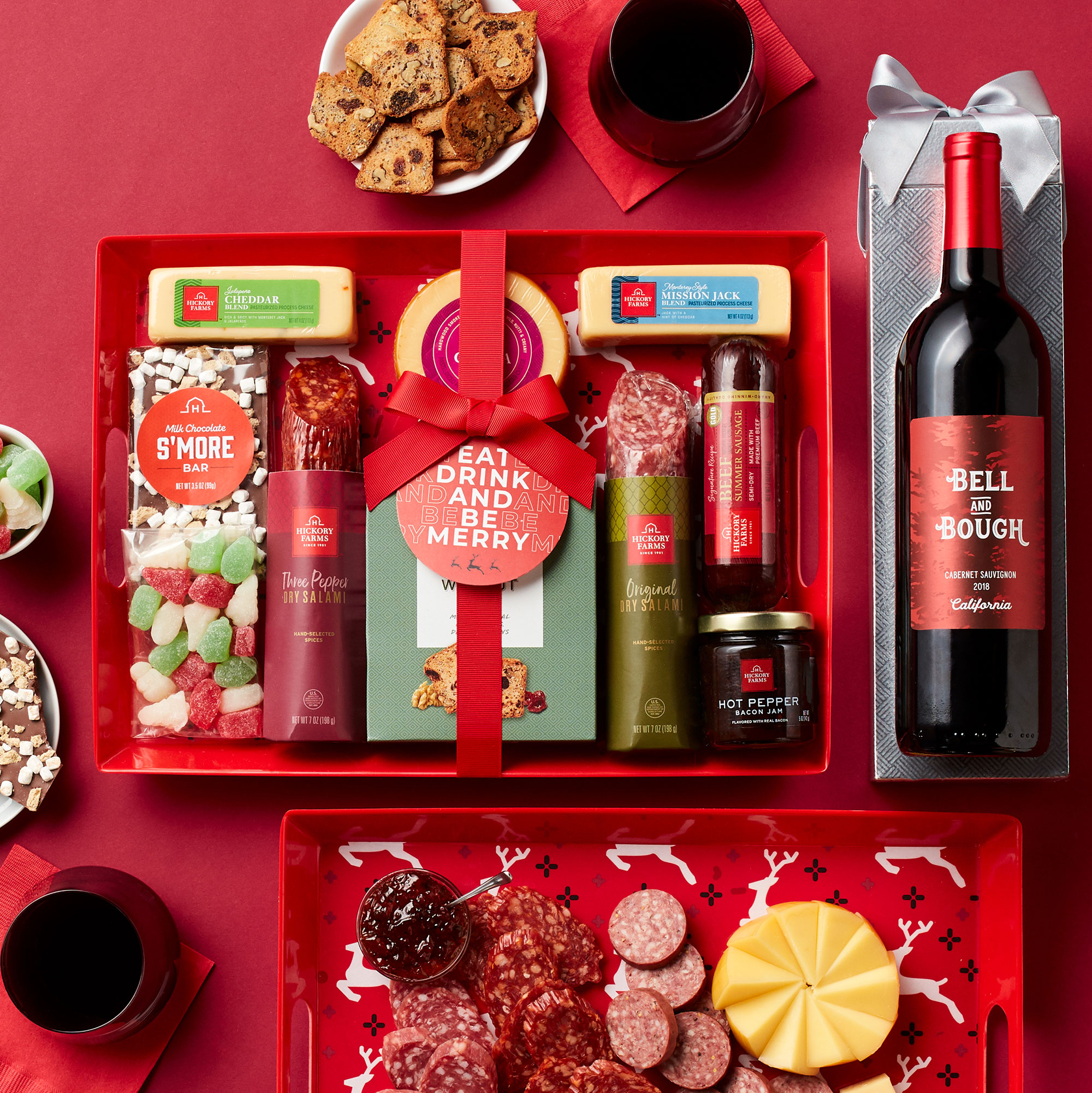 Holiday Entertaining Gift Set with Wine