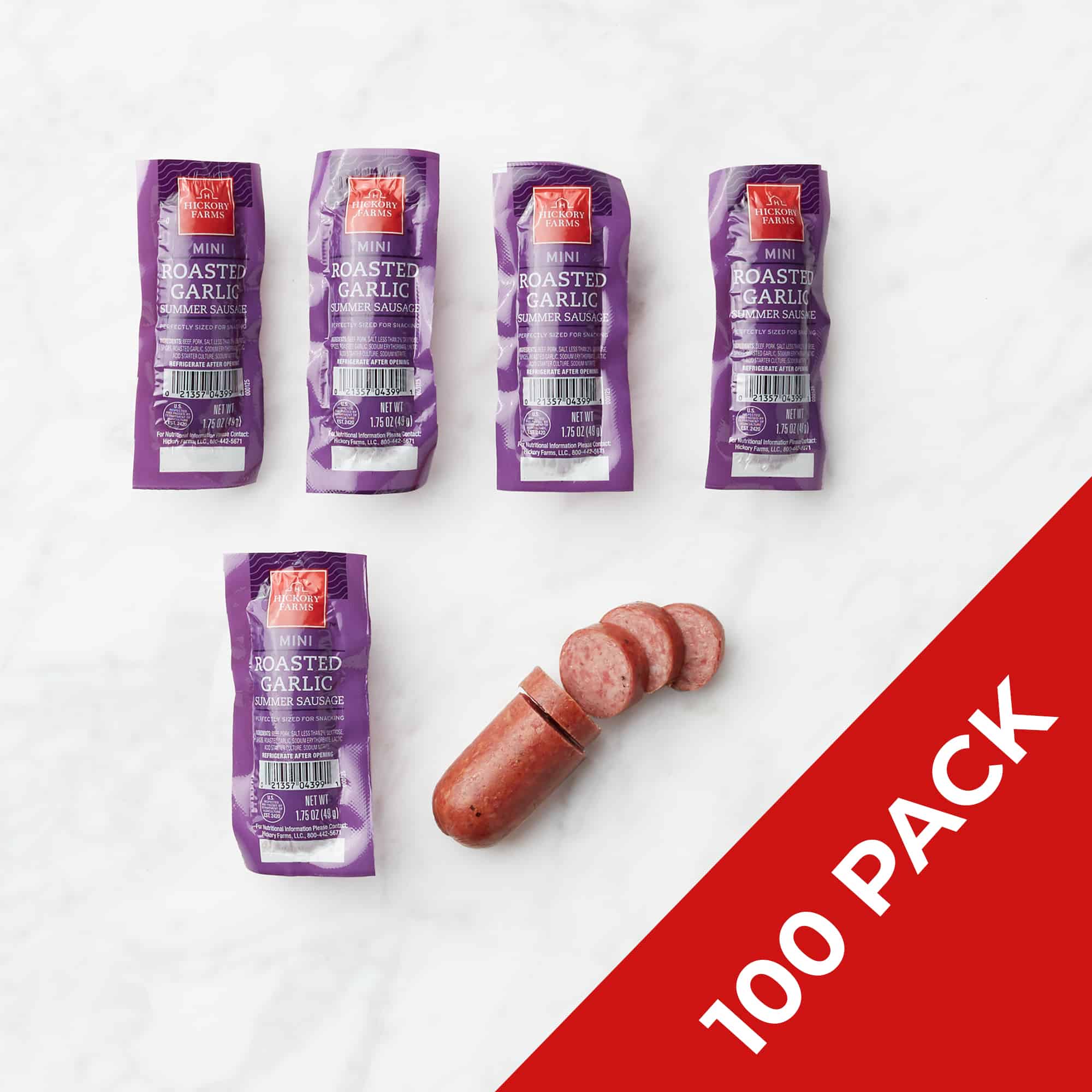 Roasted Garlic Mini Summer Sausage - 100 Case Pack