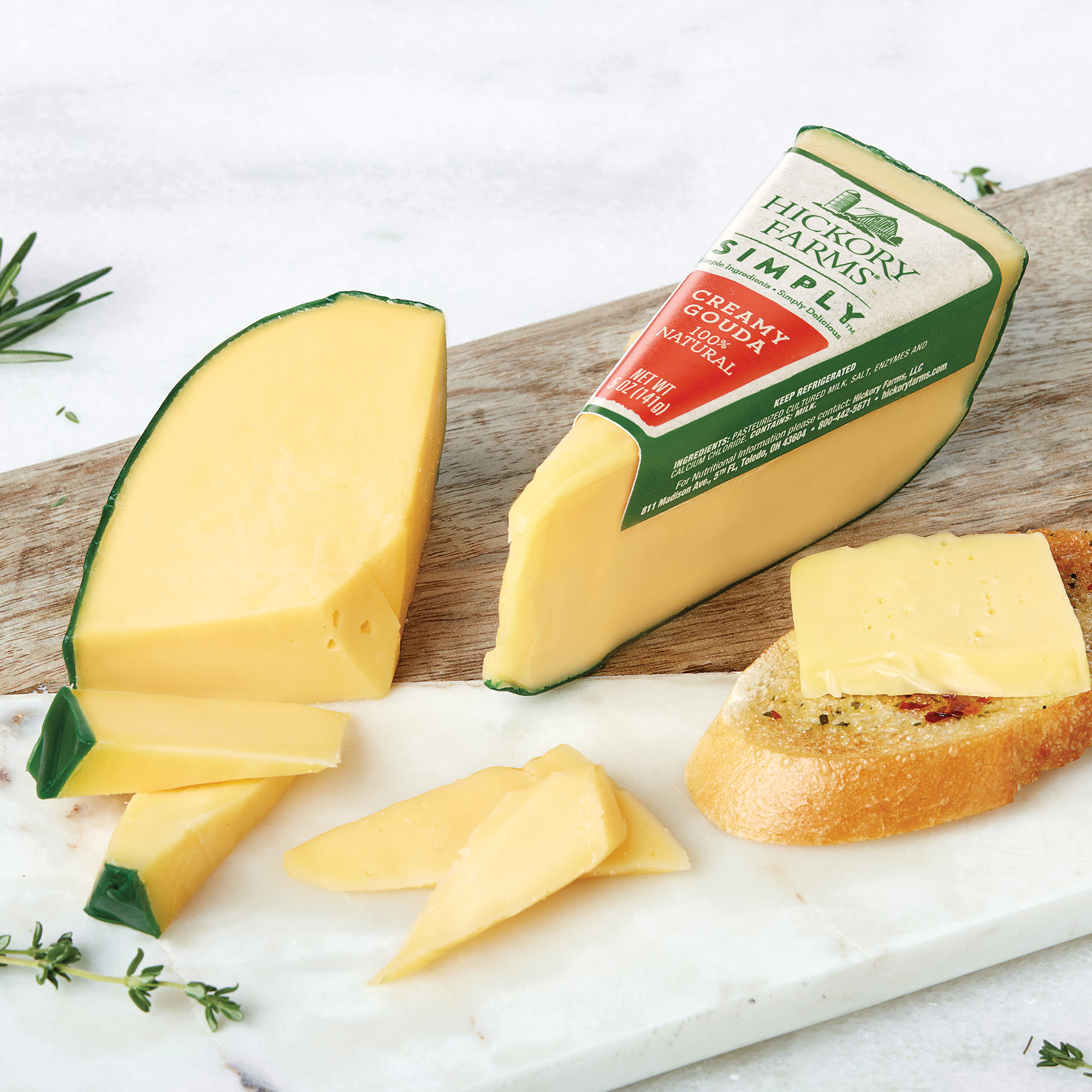 Simply all natural creamy Gouda cheese