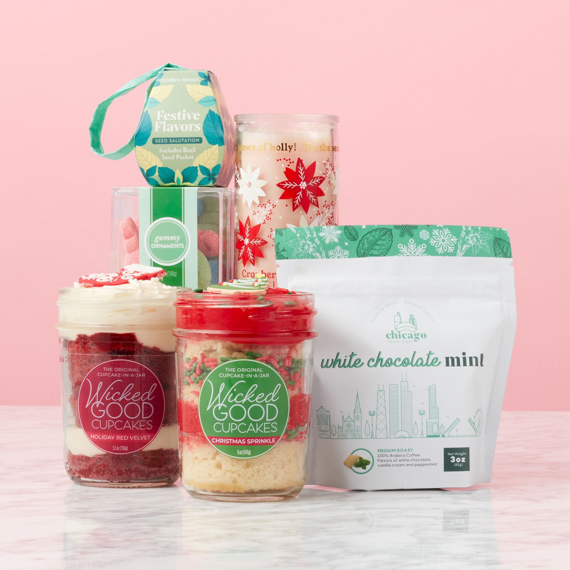 Holiday Cupcake & Coffee Gift Set
