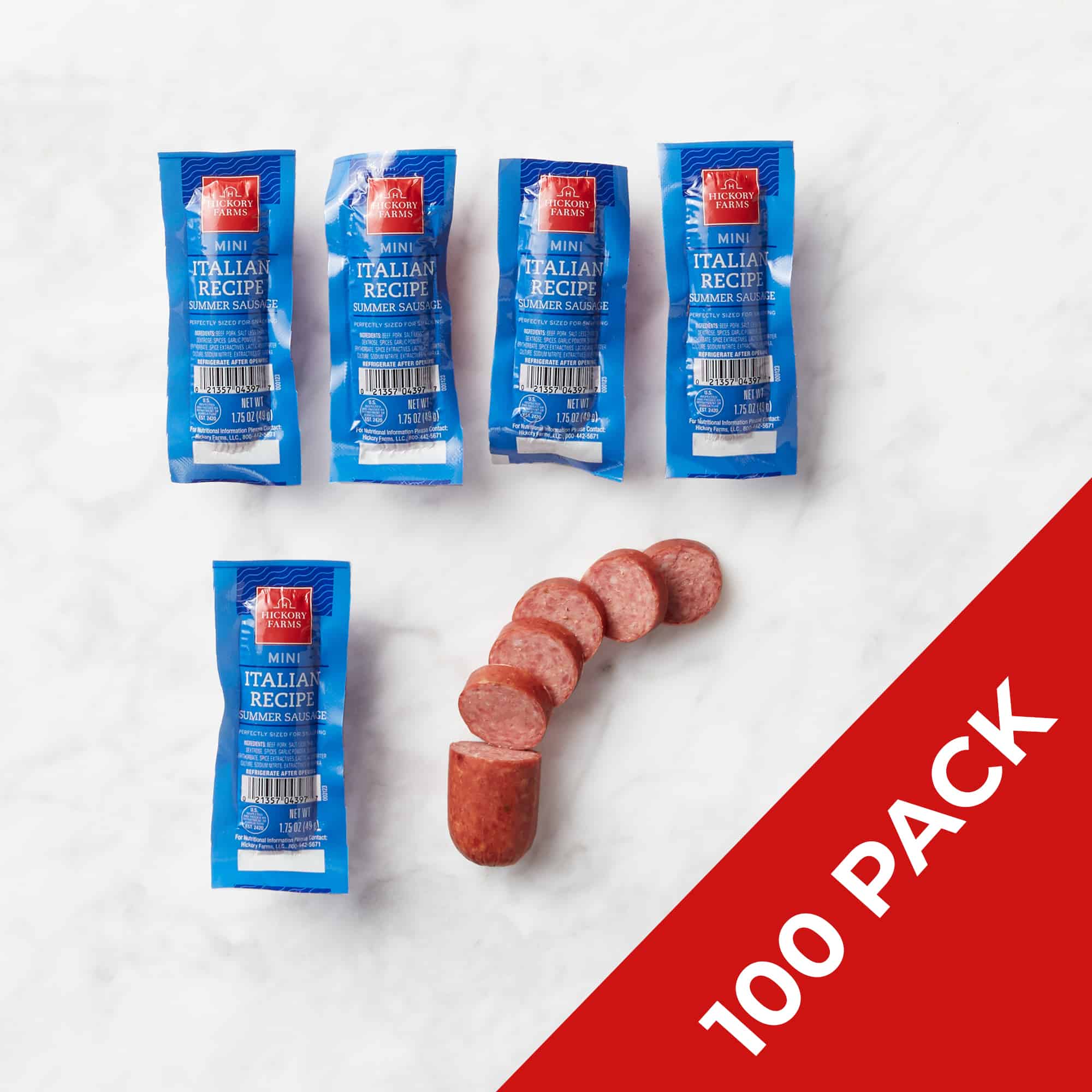 Italian Recipe Mini Summer Sausage - 100 Case Pack