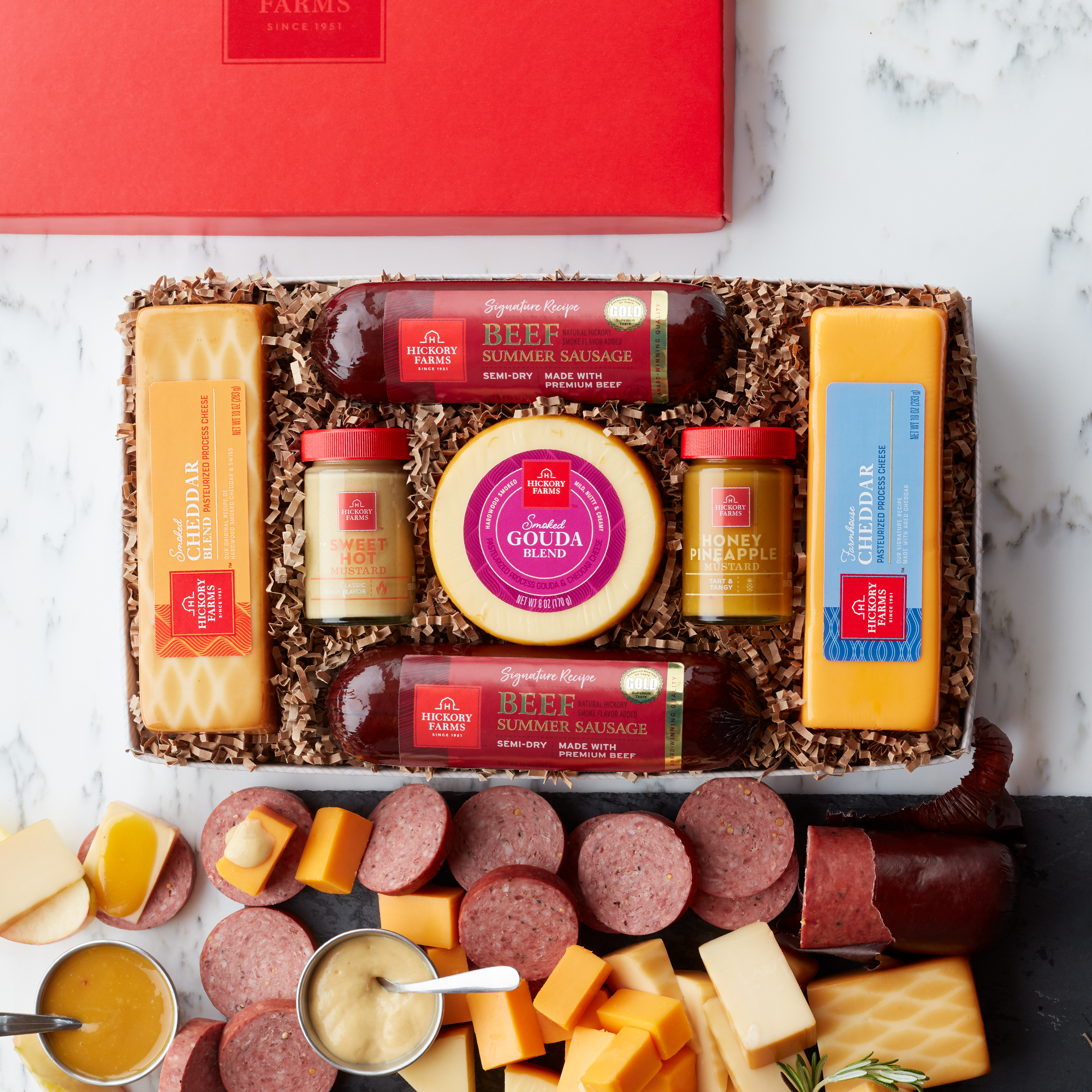 Wisconsin Cheese & Sausage gift boxes, Party platters